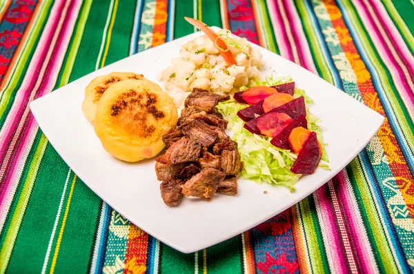 Fritada traditional cuisine of Ecuador — Stock Photo, Image