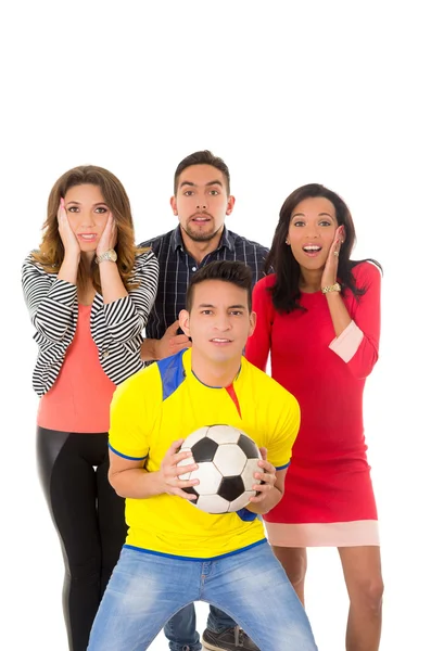 Gruppo guardando partita di calcio — Foto Stock