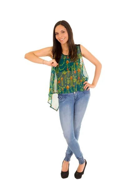 Hispanic confident woman standing up. — Stock Photo, Image