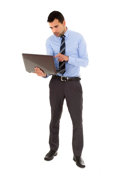 Escritório homem com laptop — Fotografia de Stock