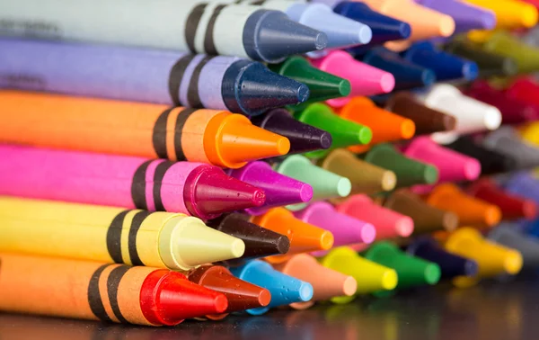 Multicolored crayons pyramid — Stock Photo, Image