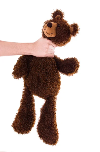 Würgen brauner Teddybär — Stockfoto