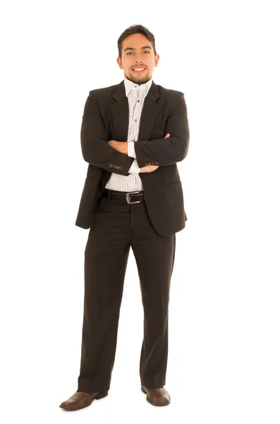 Bir takım elbise poz içinde yakışıklı genç — Stok fotoğraf