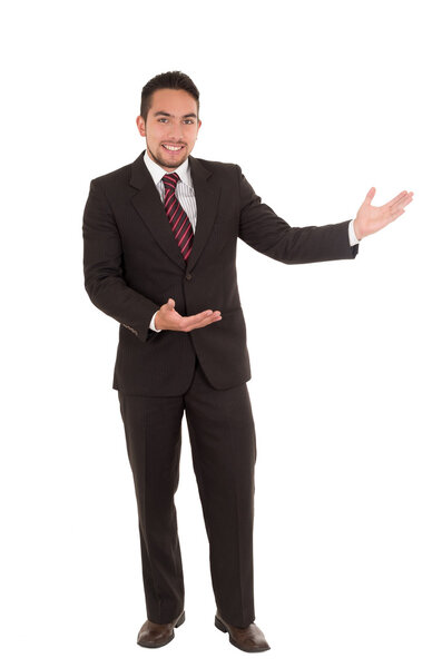 elegant hispanic man in a suit