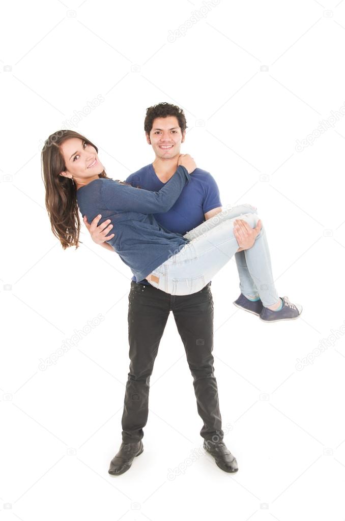Girl top carrying boy
