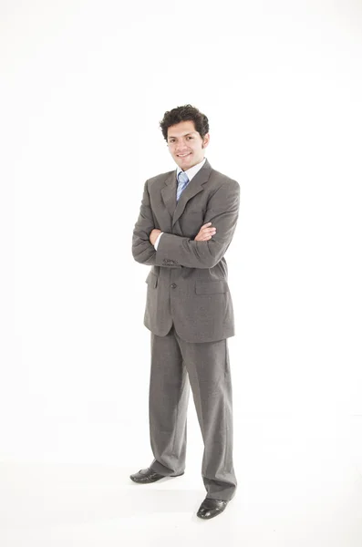 Jonge man in een pak poseren — Stockfoto