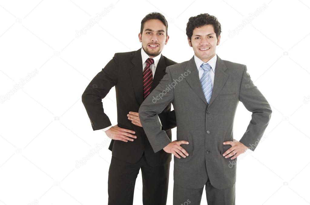 Two elegant men in suits posing Stock Photo by ©pxhidalgo 49616025