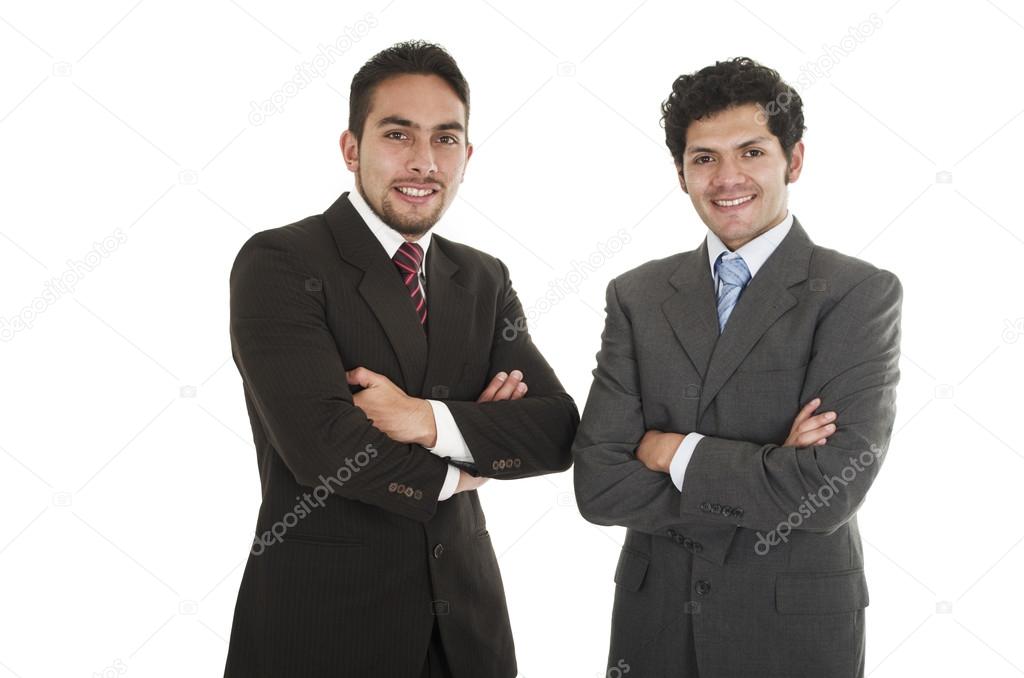 Two elegant men in suits posing Stock Photo by ©pxhidalgo 49672047