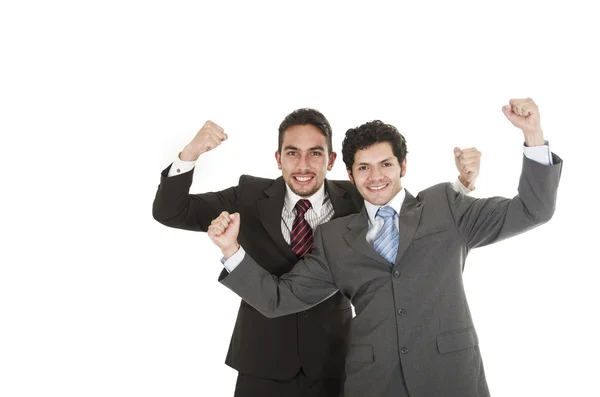 Two elegant men in suits posing — Stock Photo, Image