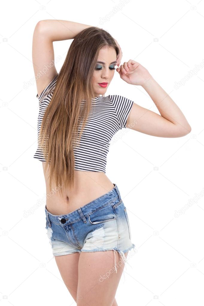 Long hair dyke fetish shorts