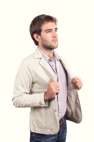 Przystojny młody mężczyzna w stroju niedbalem — Zdjęcie stockowe