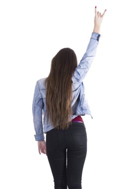 güzel genç sarışın ifade rockçı kız