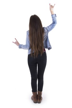 güzel genç sarışın ifade rockçı kız