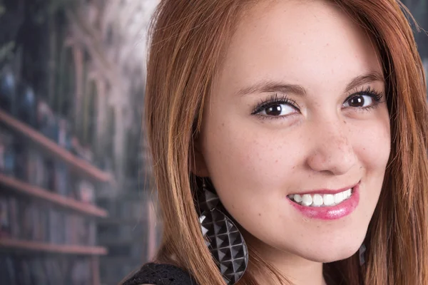 Closeup of young teenage girls face — Stock Photo, Image