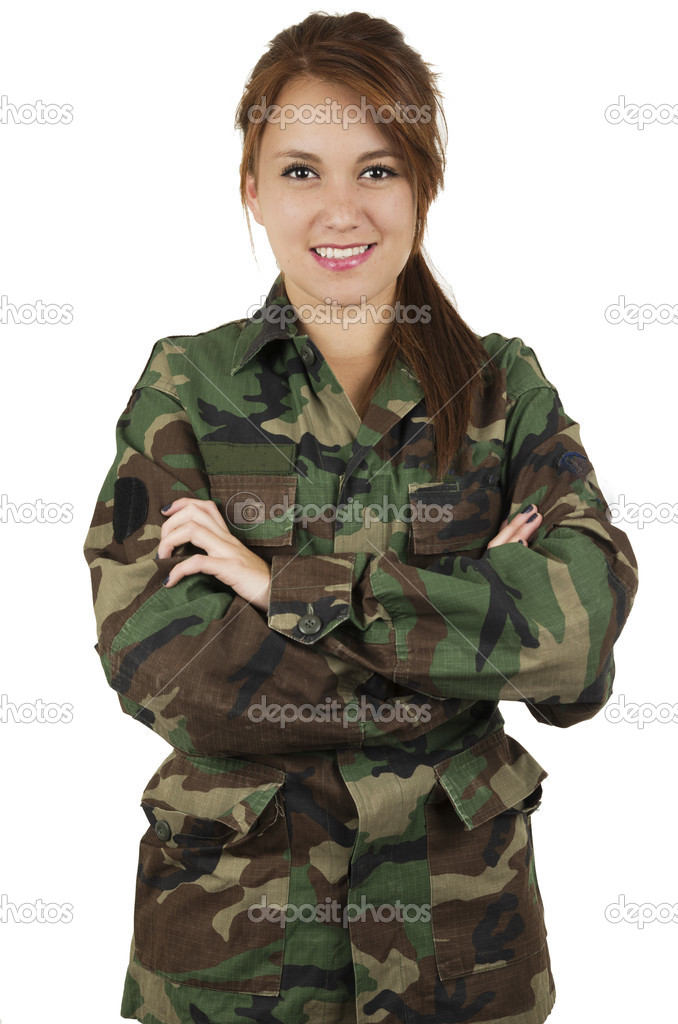 Army jacket girl best sale
