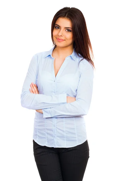 Young happy businesswoman — Stock Photo, Image