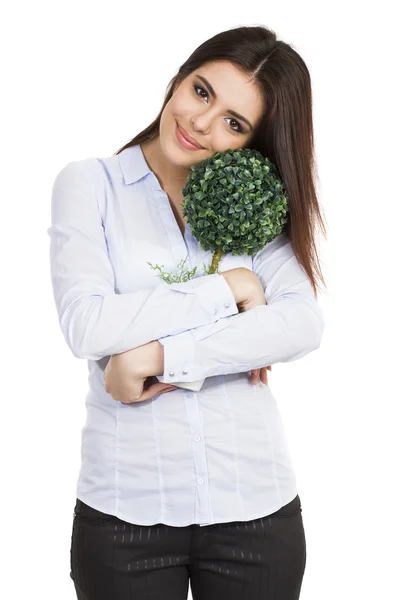 Young happy businesswoman — Stock Photo, Image