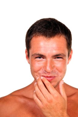 Beyaz genç yakışıklı adam