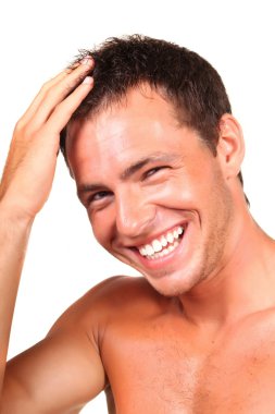 Beyaz genç yakışıklı adam