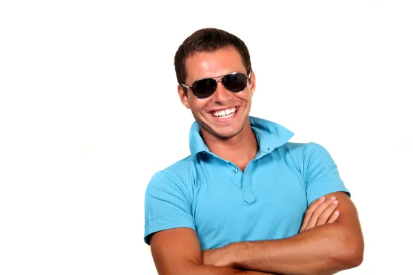 Young handsome man over white — Stock Photo, Image