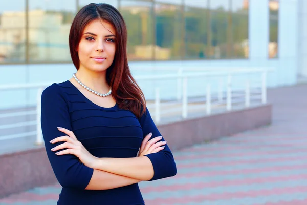 Confident happy businesswoman — Stock Photo, Image