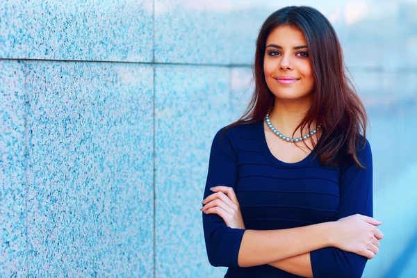 Confident happy businesswoman — Stock Photo, Image