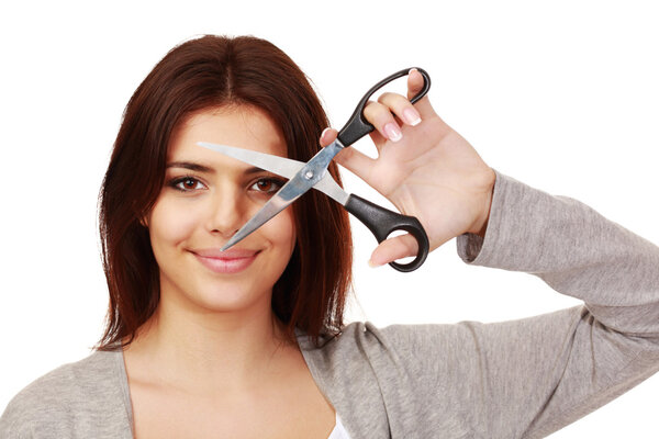 Женщина с ножницами
