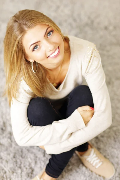 Sitting woman portrait — Stock Photo, Image