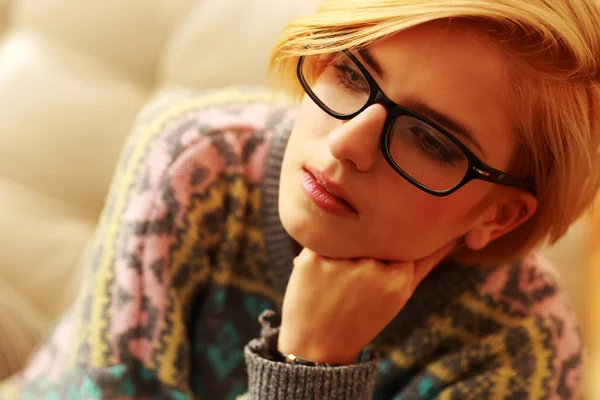 Woman in glasses — Stock Photo, Image