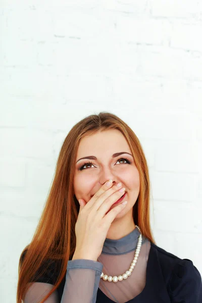 Lachende vrouw — Stockfoto