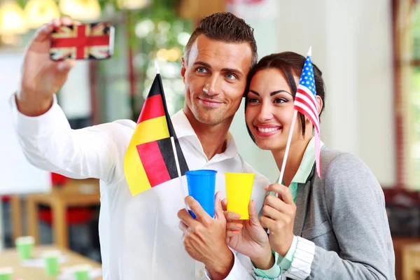 Handsome group of a businesspeople — Stock Photo, Image