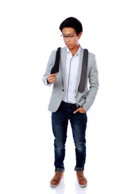 Handsome young asian man clipart