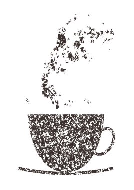 bir fincan çay yaprağı yapılan.
