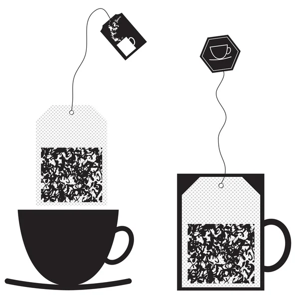 Teabag and cap — Stock Vector