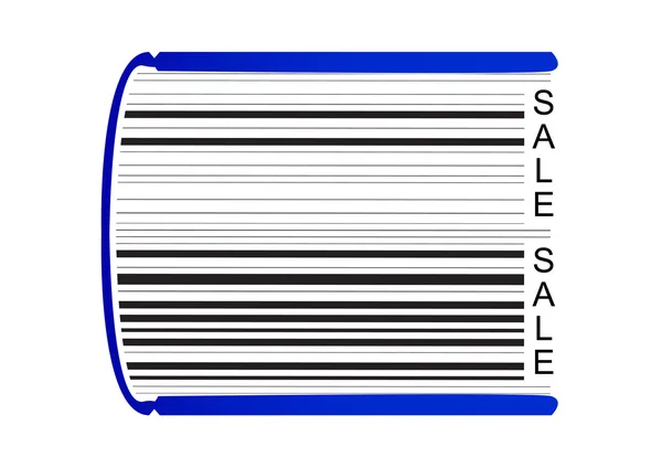 Book stylized as barcode — Stock Vector