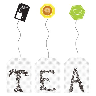 Set of teabags clipart