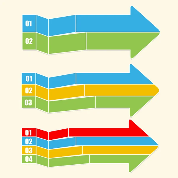 Étapes flèches — Image vectorielle
