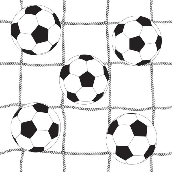 Soccer ball and net — Stock Vector