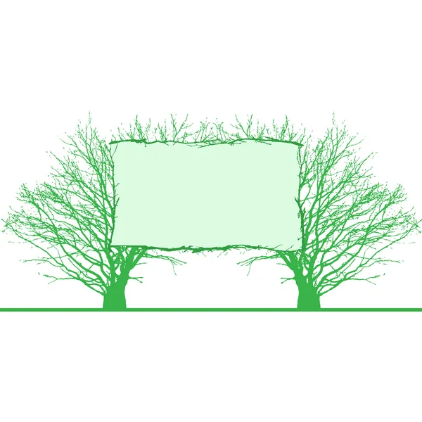 Banner de árbol — Vector de stock