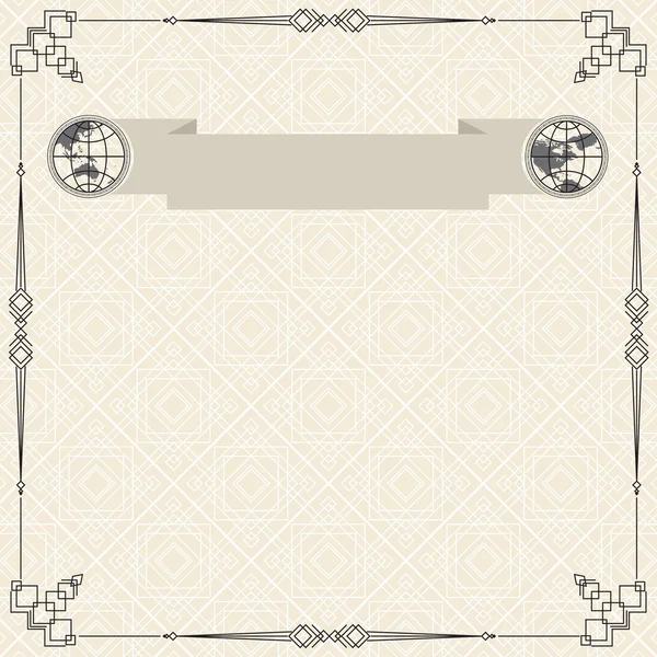 Retro frame and ribbon — Stock Vector