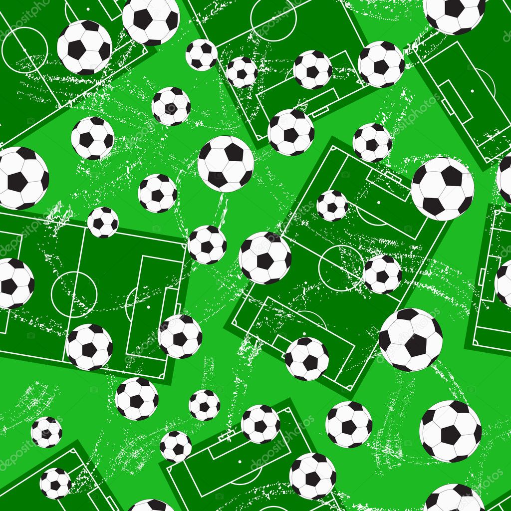 Background with football gate and soccer ball.