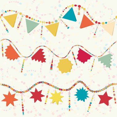 Retro garland arka plan