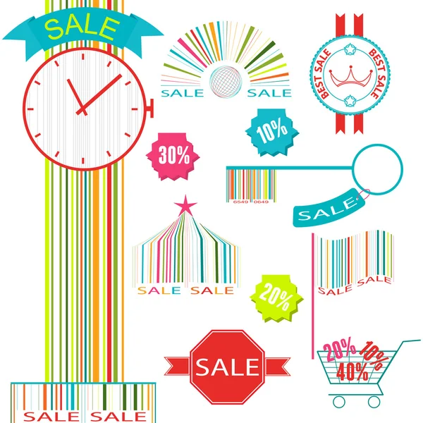 Set of sale label and sticker — Stock Vector