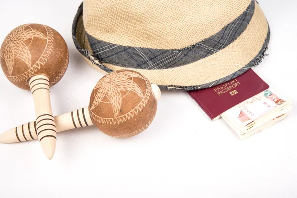 Cuban cigar and hat — Stock Photo, Image