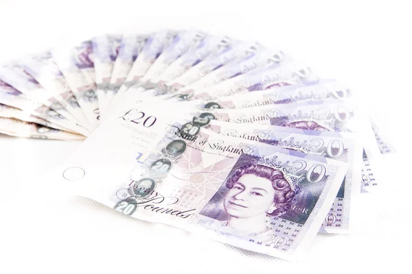 British pound bank notes — Stock Photo, Image