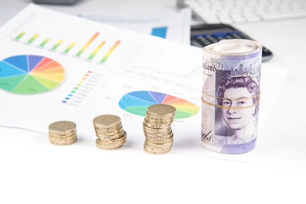 Money and financial chart — Stock Photo, Image