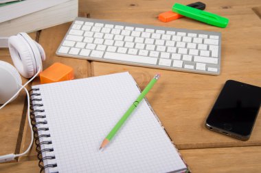 Resepsiyon çalışma alanının üstten görüntüleme