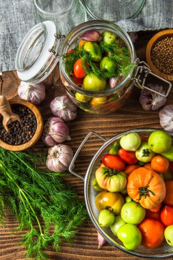 Pikled Vegetables. Healthy Preserved Jar Food.