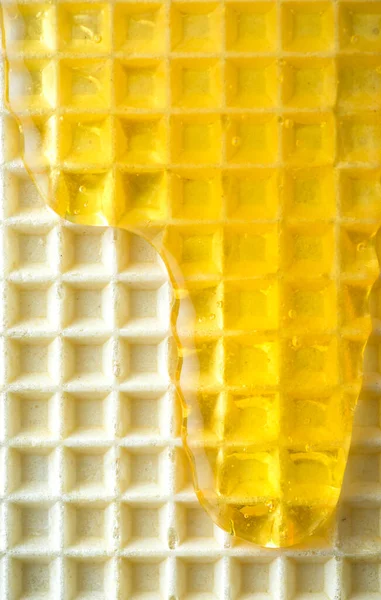 Honey Glaze Wafer Closeup View Sweet Food Background — Stock fotografie