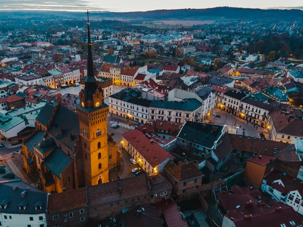 Tarnow Cathedral Church Poland Sunrise — стоковое фото